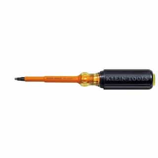 Klein Tools Insulated Screwdriver, #2 Square Tip, 4'' Shank