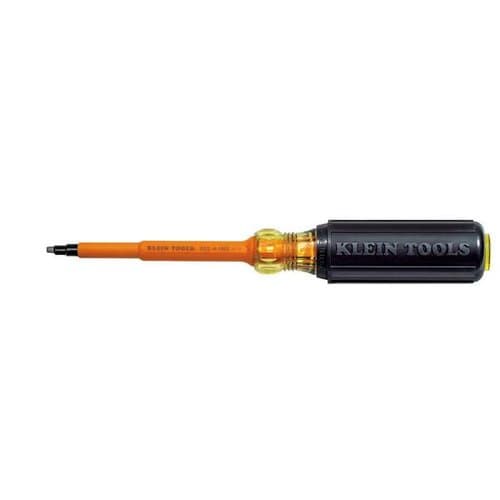 Klein Tools Insulated Screwdriver, #2 Square Tip, 7'' Shank