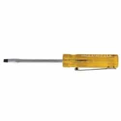 Klein Tools Pocket-Clip Screwdriver 2" Shank - 1/8'' Cabinet-Tip