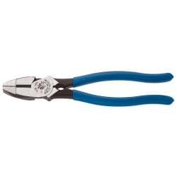 Klein Tools 9'' High-Leverage Side-Cutting Pliers - Lineman's Bolt-Thread Holding