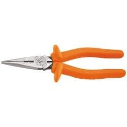 Klein Tools 8'' Insulated Heavy-Duty Long-Nose Pliers - Side-Cutting
