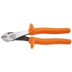 Klein Tools 8'' Insulated High-Leverage Diagonal-Cutting Pliers - Angled Head