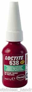 Loctite  638 High Strength Slip Fit Retaining Compound, 50 mL