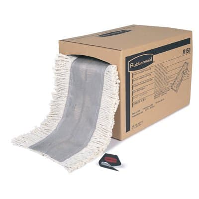 Rubbermaid White, Cotton Cut To Length Cut-End Dust Mops Cut-5-in x 40-ft.