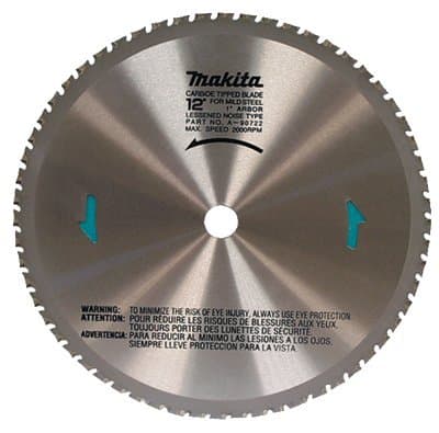 12"X60 Tooth Dry Cut Carbide-Tipped Metal Blade