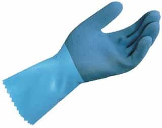 Large Natural Rubber Blue-Grip Gloves