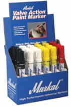 White Valve Action Paint Marker Counter Display