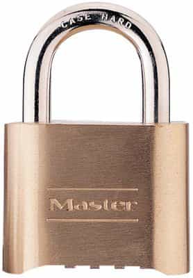 Master Lock 4 Step Dial No. 175 Combination Brass Padlock