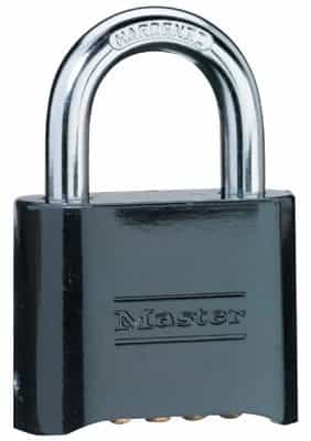 Master Lock Hardened Steel No. 178 Solid Brass Combination Padlock