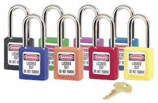 Master Lock Red No. 410 & 411 Lightweight Xenoy Safety Lockout Padlock