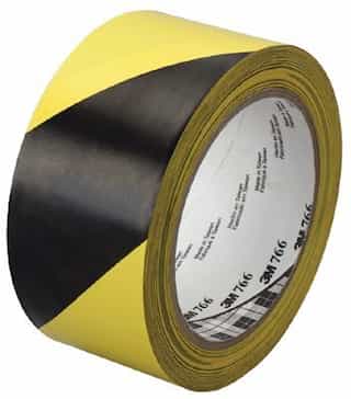 3M Black/Yellow Hazard Marking Vinyl Tape 766