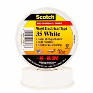 3M Scotch Vinyl Electrical White Color Coding Tapes 35