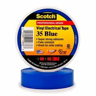 Scotch Vinyl Electrical Blue Color Coding Tapes 35