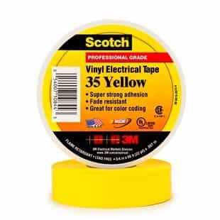 Scotch Vinyl Electrical Yellow Color Coding Tapes 35