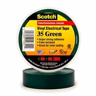 3M Scotch Vinyl Electrical Green Color Coding Tapes 35