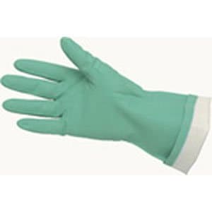 Flock-Lined Nitrile Gloves, Green