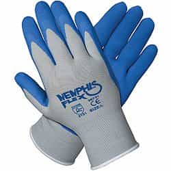 MCR Safety Memphis Flex Seamless Nylon Knit Gloves, Small, Blue/Gray, Pair