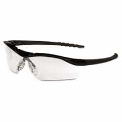 Dallas Wrap around Safety Glasses, Black Frame, Clear Lens