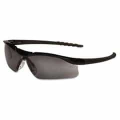 MCR Safety Dallas Wraparound Safety Glasses, Black Frame, Gray Lens