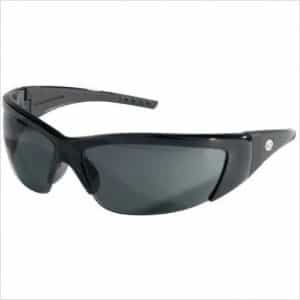 MCR Safety ForceFlex Safety Glasses, Black Frame, Gray Lens