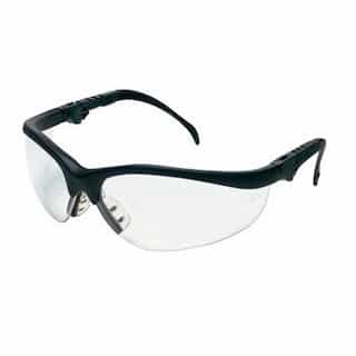 MCR Safety Klondike Plus Safety Glasses, Black Frame, Clear Lens