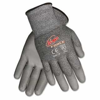 MCR Safety Ninja Force Polyurethane Coated Gloves, Medium, Gray