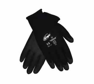 PVC coated Nylon Gloves, Medium, Black