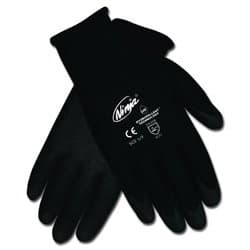 15 Gauge Nylon Safety Gloves, Small, Black