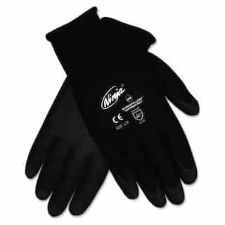 MCR Safety PVC coated Nylon Gloves, Extra Large, Black