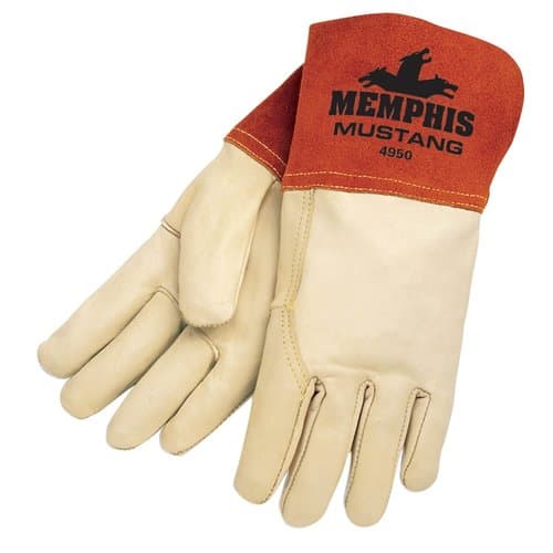 Large Gauntlet Cuff Cowhide Welder's Gloves