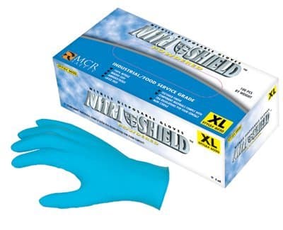 Large Blue 4 Mil Disposable Nitrile Gloves