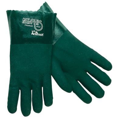Memphis Glove Gauntlet Style Premium Double-Dipped PVC Gloves