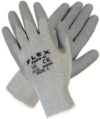 Small Gray Flex Tuff-II Latex Coated Gloves