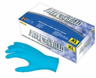 Memphis Glove Large 4 Mil Blue Beaded Disposable Nitrile Gloves