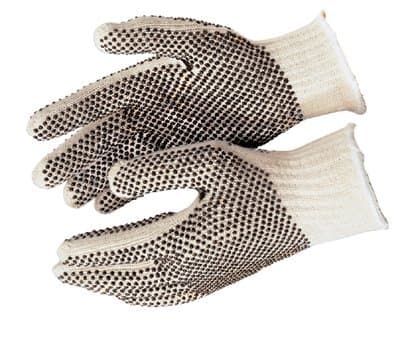 Large Cotton/Polyester PVC Dot String Knit Gloves