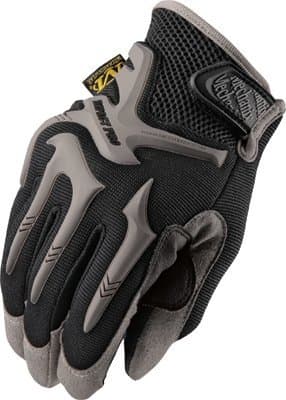 Medium Black Spandex/Synthetic Leather Impact Pro Gloves