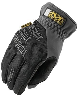 Medium Size Black Spandex/Synthetic Leather Fastfit Gloves