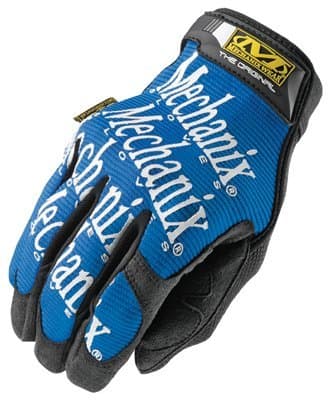 Large Blue Spandex/Synthetic Leather Original Gloves