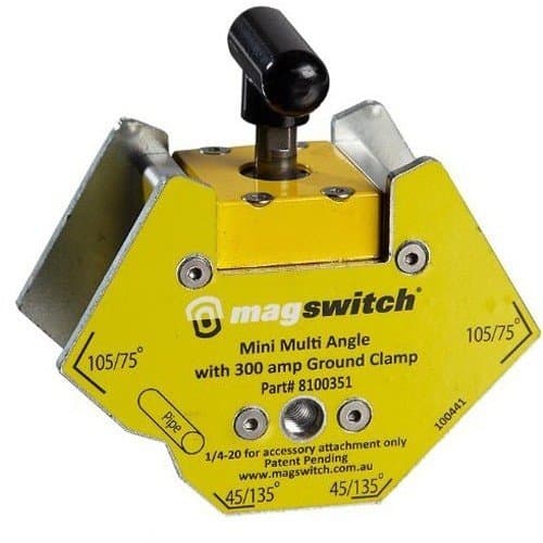 Mini Multi-Angle Welding Magnet w/ 300 Amp Grounding