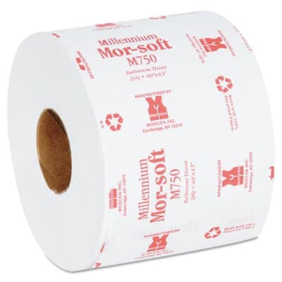 Morcon Individually Wrapped, 2-Ply 750 Sheet Morsoft Millennium Bath Tissue