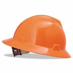 6.5-8 Standard Size Hi-Viz Orange V-Gard Protective Hat