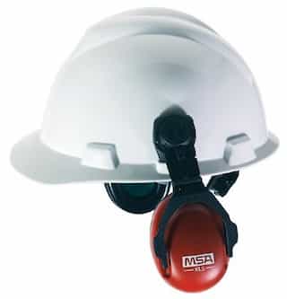 MSA Red Sound Control Cap Earmuffs w/ Brackets