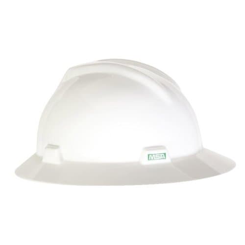 6.5-8 Standard Size Non-Slotted White V-Gard Protective Hat