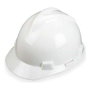7.5-8.5 Large Size White Slotted V-Gard Protective Hat