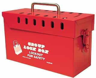 Red Steel 13 Padlocks Group Lock Boxes