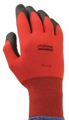 North Safety  15 gauge NorthFlex Red Foamed PVC Palm Coated Gloves