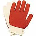 Nitrile Palm Coated Gloves, White/Red, Medium