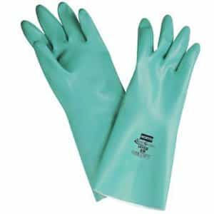 North Safety  NitriGuard Unsupported Nitrile Gloves, Green, One Size Fits All