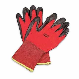 North Safety  15 Gauge PVC Safety Gloves, Red/Black, 10/XLarge