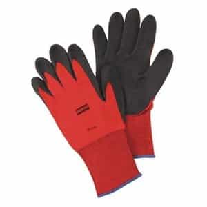 15 Gauge PVC Safety Gloves, Red/Black, Size 9L